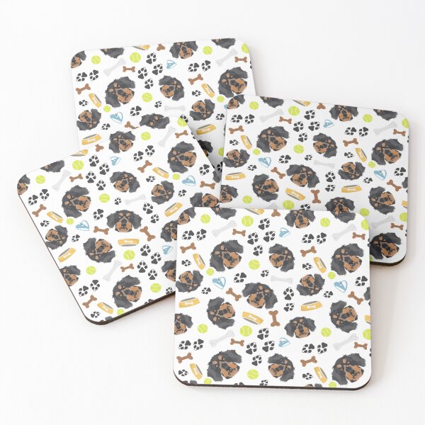 Item preview, Wire Hair Dachshund wiener dog Pattern Sausage Dog Bones Paw Prints designed and sold by Spaceshipsells.