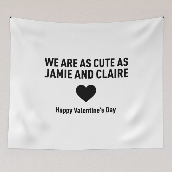 Item preview, We Are as Cute As Jamie and Claire (Valentine's Day Special) - Black designed and sold by FilipeFerreira.