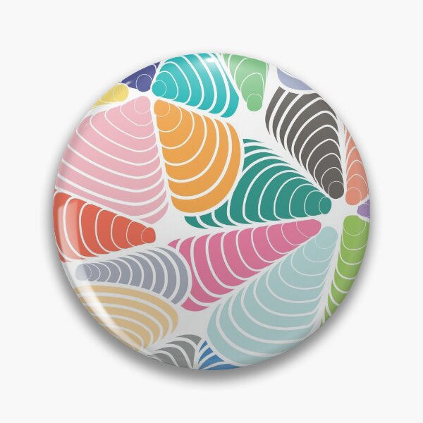 Item preview, Colorful and Vibrant Unique Abstract Swirling Cones Seashell Pattern designed and sold by GeekHeadDesigns.