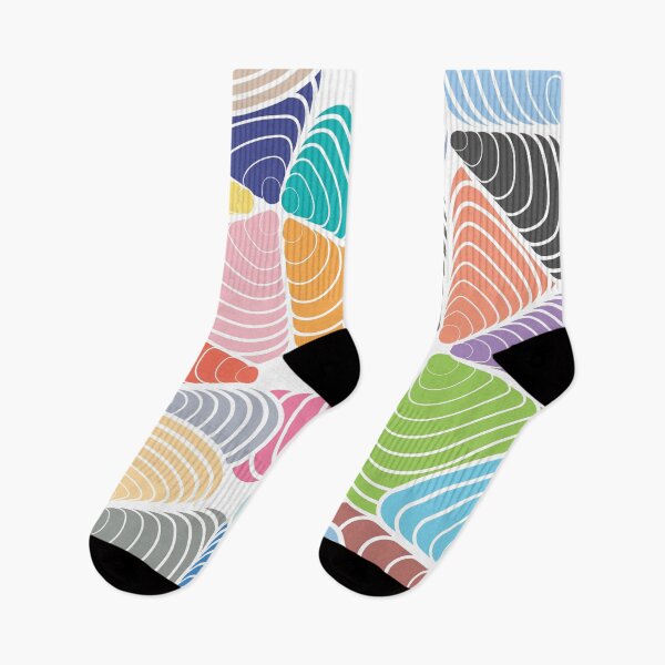 Item preview, Colorful and Vibrant Unique Abstract Swirling Cones Seashell Pattern designed and sold by GeekHeadDesigns.