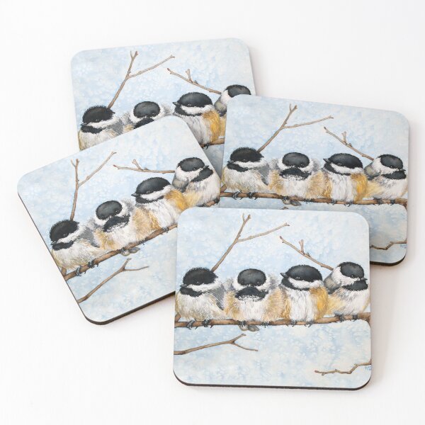 Item preview, Group of Black Capped Chickadees designed and sold by AlaskaArtist.