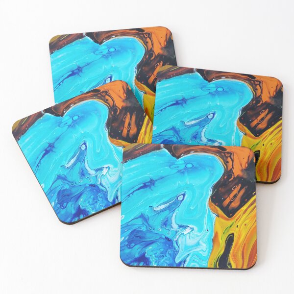 Item preview, Lava collides - abstract - fluid art- water lava designed and sold by crgart.