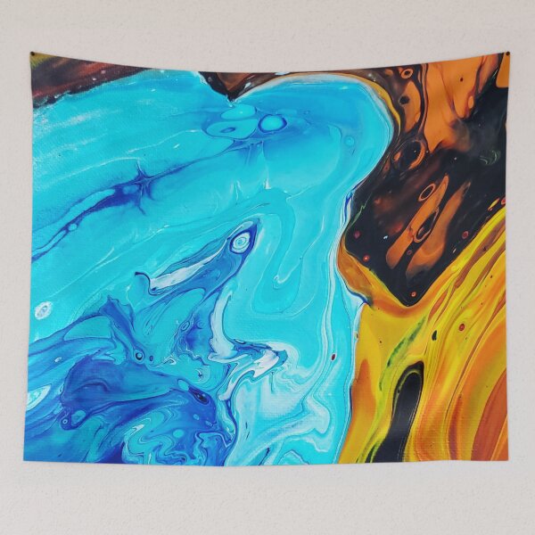 Item preview, Lava collides - abstract - fluid art- water lava designed and sold by crgart.