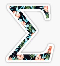 Sigma Floral Greek Letter Sticker