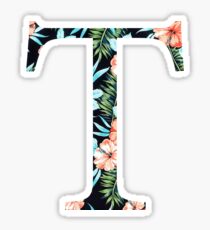 Tau Floral Greek Letter Sticker