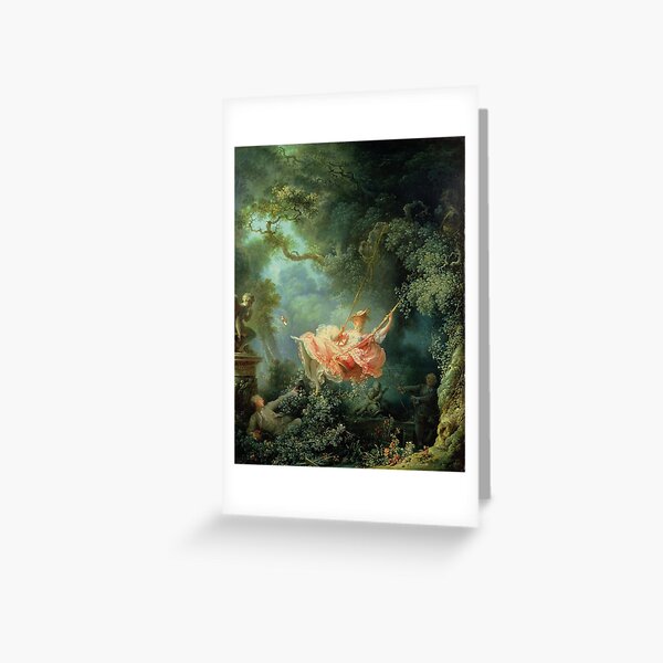 The Swing, also known as The Happy Accidents of the Swing by Jean-Honoré Fragonard Greeting Card