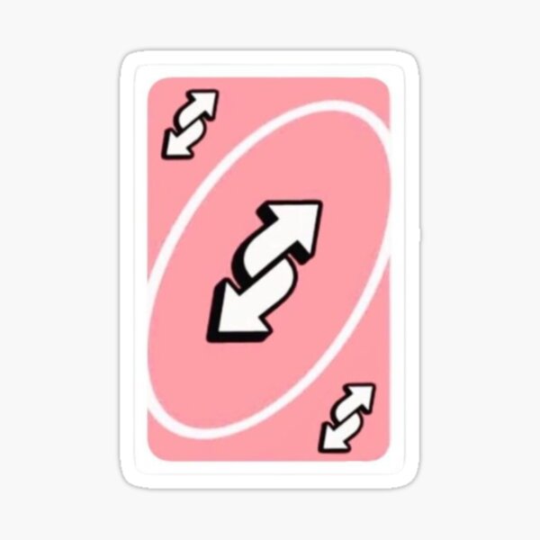 carte inversée rose uno (qualité HD) Sticker