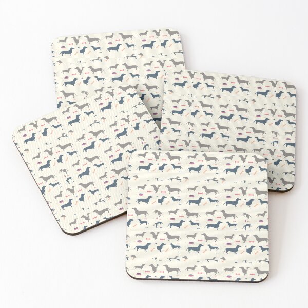 Item preview, Wire Hair Dachshund wiener dog Pattern Sausage Dog Beige designed and sold by Spaceshipsells.