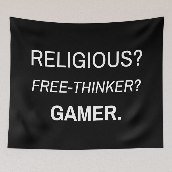 Item preview, Typical Gamer: RELIGIOUS FREE-THINKER GAMER Meme Design designed and sold by LevelUpMerch.