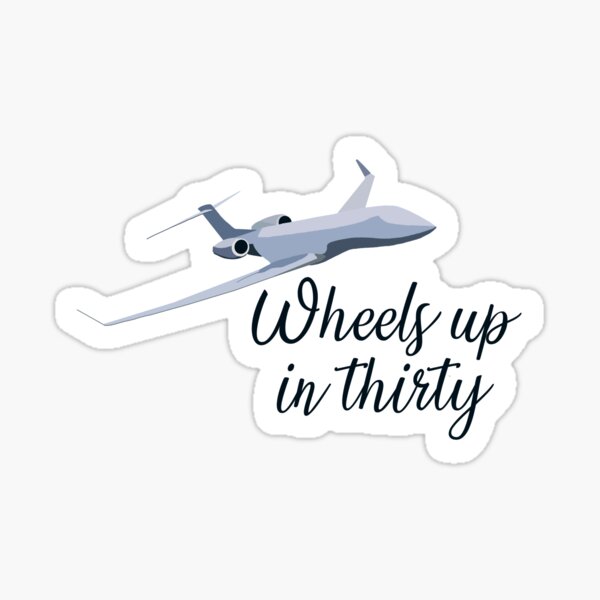 "Wheels Up" Sticker by emgrace21 Redbubble