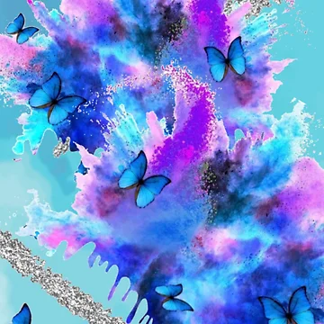 Artwork thumbnail, Purple Blue Butterfly by R-FitDesign