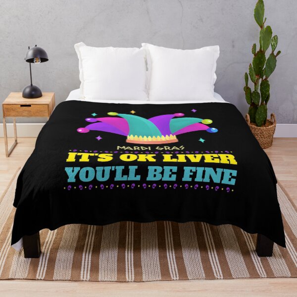 Item preview, Mardi Gras It's Ok Liver You'll Be Fine designed and sold by MikesPoD.