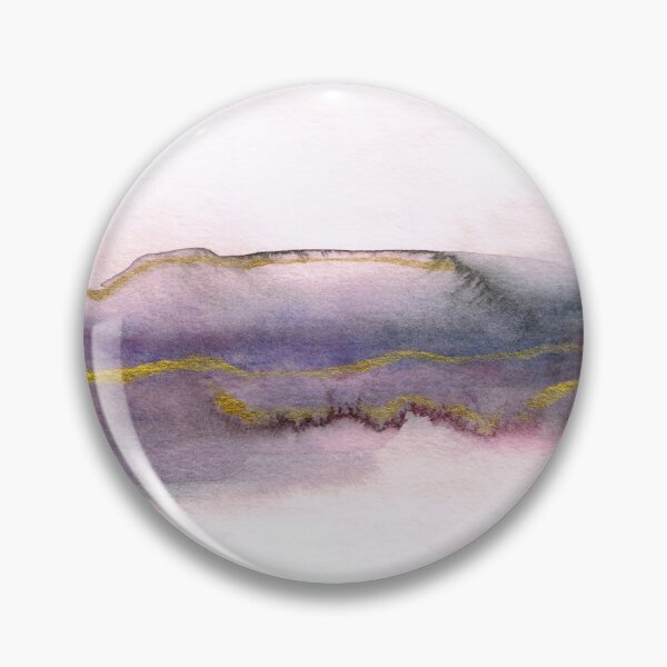 Item preview, Pink Black Gold Abstract Landscape Watercolour designed and sold by Anne-Marie Bloor.