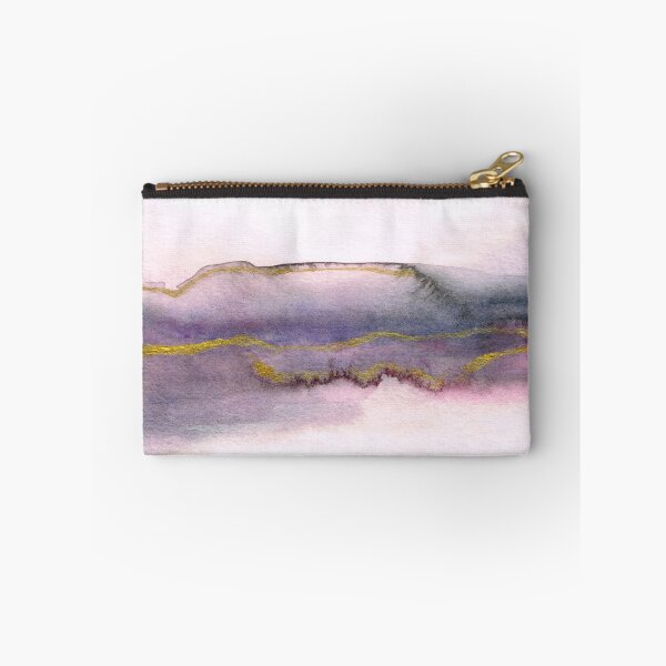 Item preview, Pink Black Gold Abstract Landscape Watercolour designed and sold by Anne-Marie Bloor.