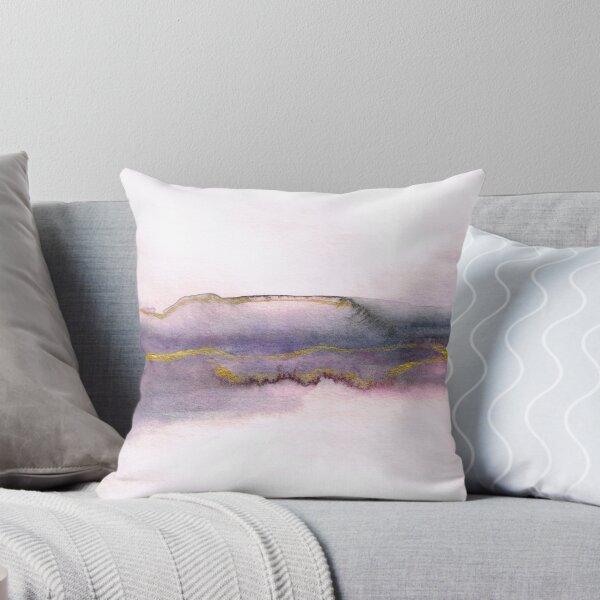 Item preview, Pink Black Gold Abstract Landscape Watercolour designed and sold by Anne-Marie Bloor.