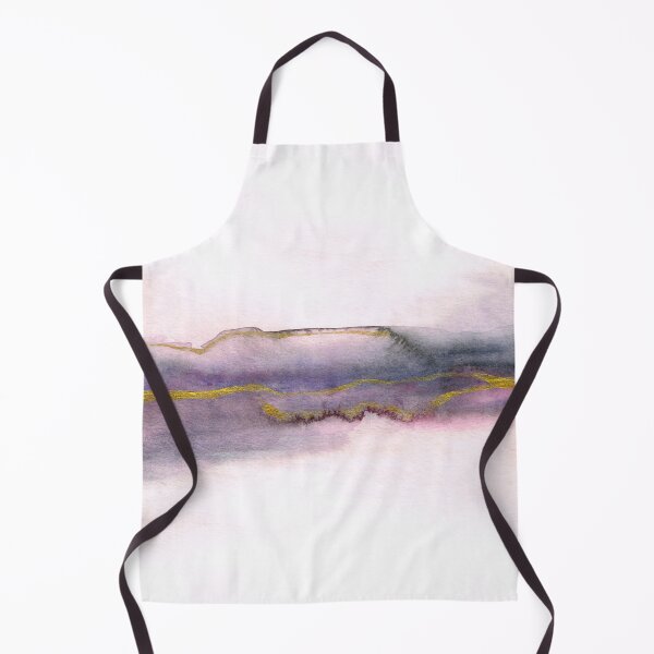 Item preview, Pink Black Gold Abstract Landscape Watercolour designed and sold by Anne-Marie Bloor.
