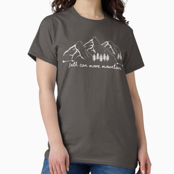 Vista previa del artículo con la obra «la fe puede mover montañas», diseñado y vendido por Sticker-Shoppee.