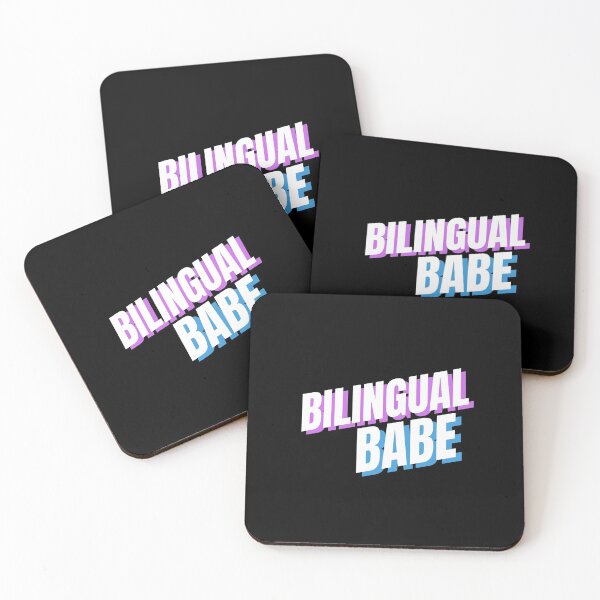 Item preview, Bilingual Babe Language Learning Polyglot Design Sticker Shirt Mask designed and sold by moremattie.