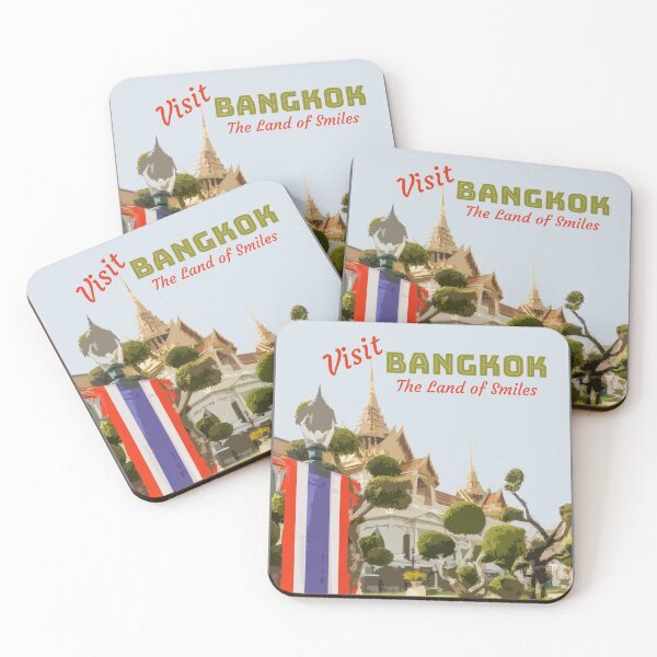 Item preview, Vintage Poster of the Grand Palace in Bangkok designed and sold by Kevin Hellon.