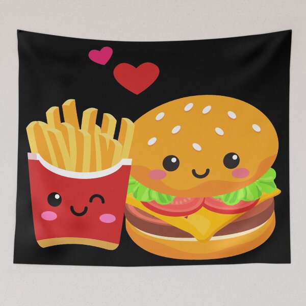 Item preview, Perfect couple love burger and fries designed and sold by Astralia.