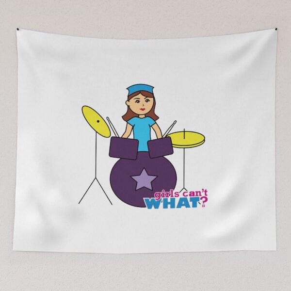 Item preview, Drummer Girl - Girls Can't What? designed and sold by Peace Cyebukayire.
