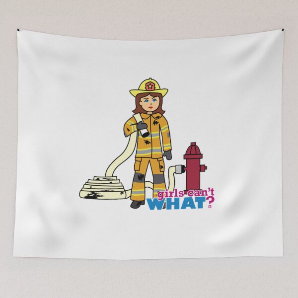 Item preview, Firefighter Girl - Girls Can't What? designed and sold by Peace Cyebukayire.