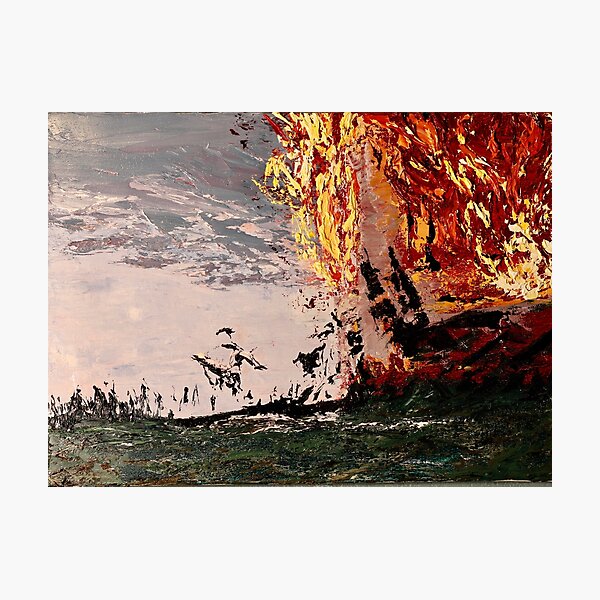 Vista previa del artículo con la obra «Pet Sematary - Al lado del fuego», diseñado y vendido por Sara Larner.
