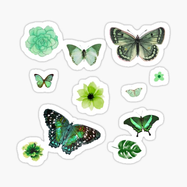 W1cwey 1000pcs Assorted Butterfly Flower Sticker Rolls(2 Rolls), 1.5 * 1  Inch 16 Design Colorful Butterfly Decals Decorative Flowers Cute Stickers