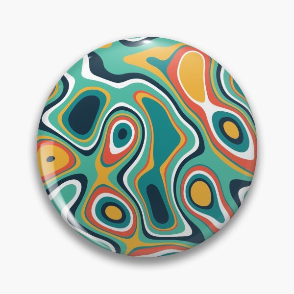 Item preview, Psychedelic Abstract Colorful Wavey Shapes Pattern designed and sold by GeekHeadDesigns.
