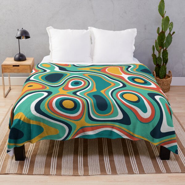 Item preview, Psychedelic Abstract Colorful Wavey Shapes Pattern designed and sold by GeekHeadDesigns.