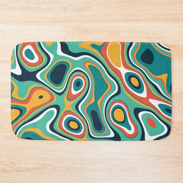 Item preview, Psychedelic Abstract Colorful Wavey Shapes Pattern designed and sold by GeekHeadDesigns.