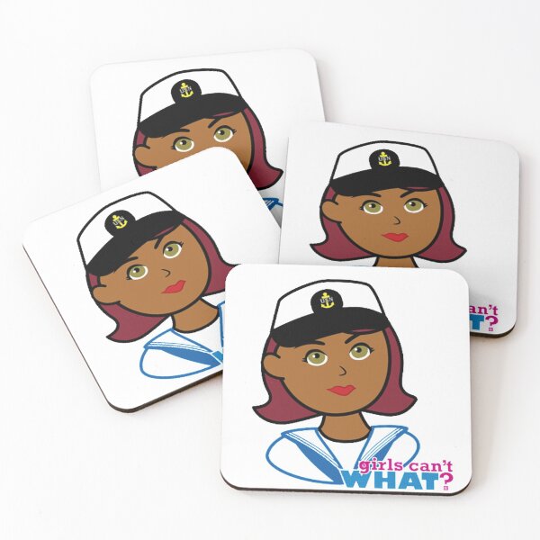 Item preview, Navy Sailor Girl - Girls Can't What? designed and sold by Peace Cyebukayire.