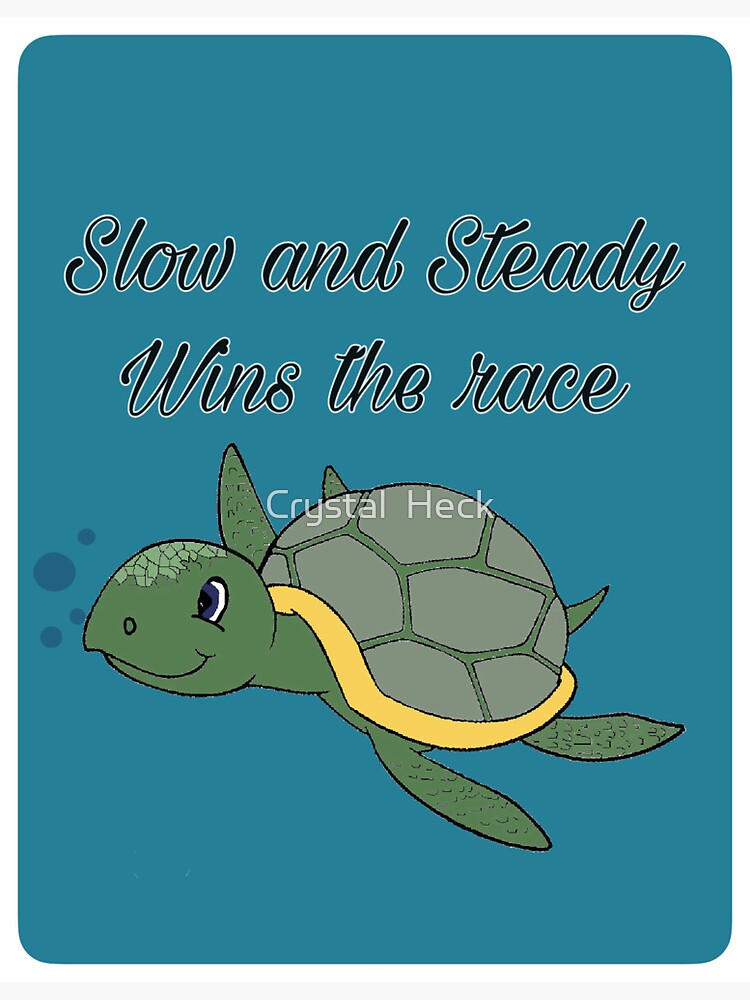 Slow And Steady Sticker For Sale By Threeandme Redbubble 3492