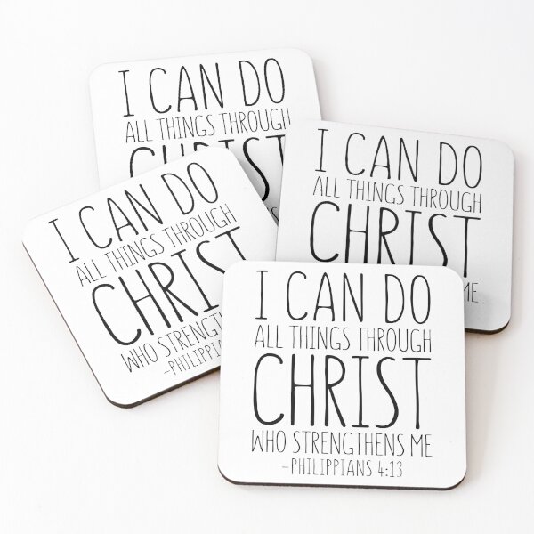 Item preview, I Can Do All Things Through Christ Who Strengthens Me, Philippians 4:13, Bible Verse designed and sold by aenaonartwork.