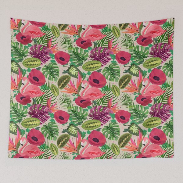 Item preview, Tropical Pink Flamingo Pattern designed and sold by SwePattern.