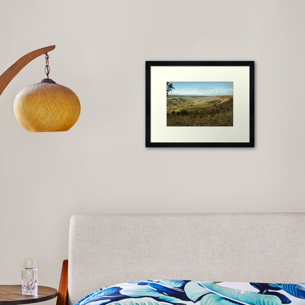 Joe Mortelliti Gallery - Rowsley valley, near Bacchus Marsh, Victoria, Australia. Framed Art Print