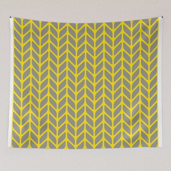 Item preview, Mid Century Modern Chevron -  Ultimate Gray on Illuminating Yellow designed and sold by NolkDesign.
