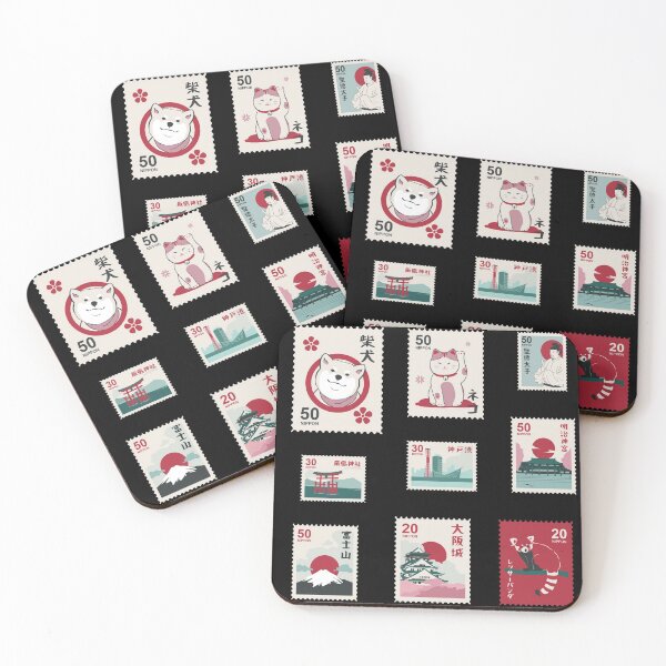 Item preview, Beautiful Japanese Stamps Sticker Pack - Black Version designed and sold by yumiso.