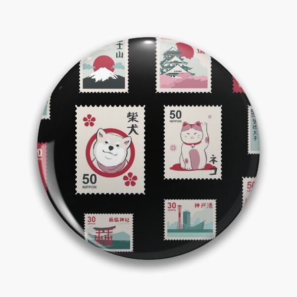 Item preview, Beautiful Japanese Stamps Sticker Pack - Black Version designed and sold by yumiso.