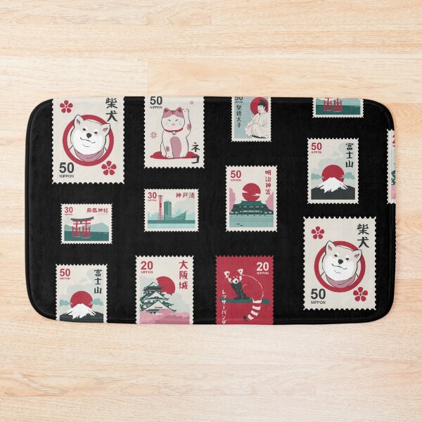 Item preview, Beautiful Japanese Stamps Sticker Pack - Black Version designed and sold by yumiso.
