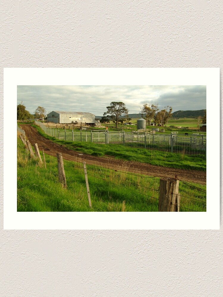 Alternate view of Joe Mortelliti Gallery - Rowsley valley farm, near Bacchus Marsh, Victoria, Australia. Art Print