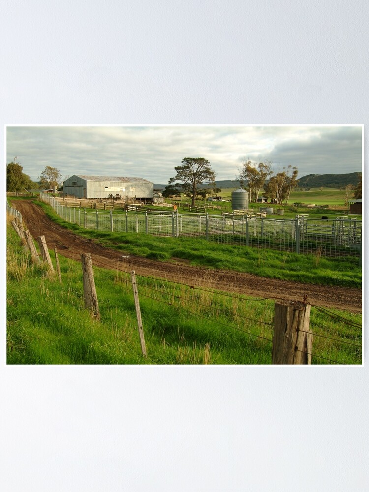 Alternate view of Joe Mortelliti Gallery - Rowsley valley farm, near Bacchus Marsh, Victoria, Australia. Poster
