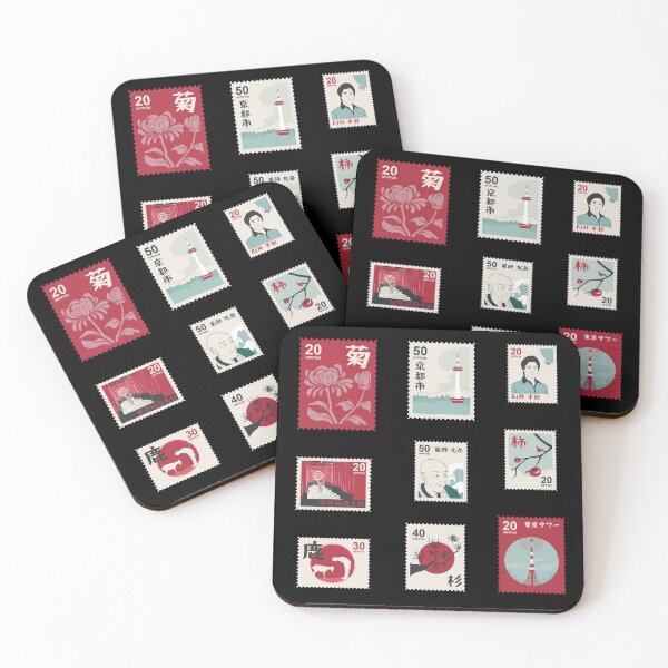 Item preview, Beautiful Japanese Stamps Sticker Pack - Black Version designed and sold by yumiso.