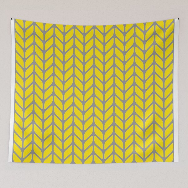 Item preview, Mid Century Modern Chevron -   Illuminating Yellow on Ultimate Gray designed and sold by NolkDesign.