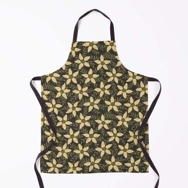 Item preview, White flower stars in dark green mist designed and sold by runcatrun.