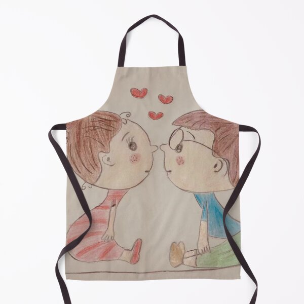 Item preview, Romantic Lovely Cute Girl and boy close eye nose kiss floating love hearts friend Pink blue green designed and sold by NiceThing-com.