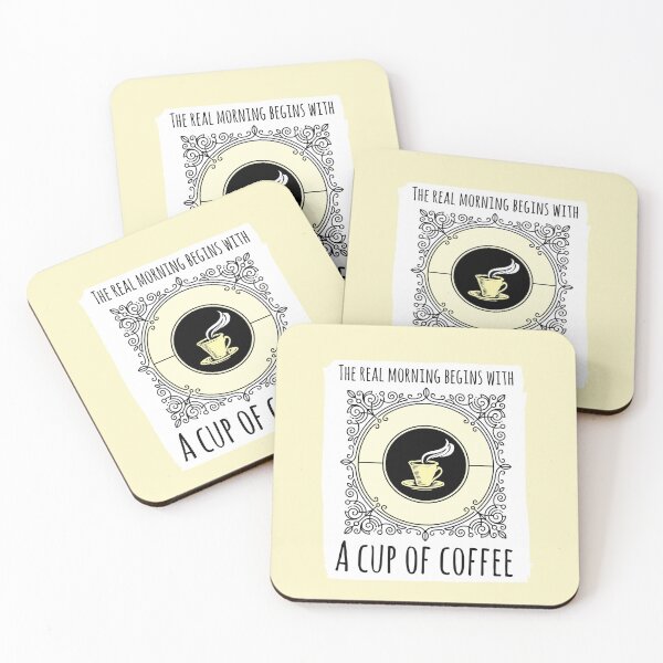 Item preview, The Real Morning Begins With A Cup Of Coffee designed and sold by cttdesign.