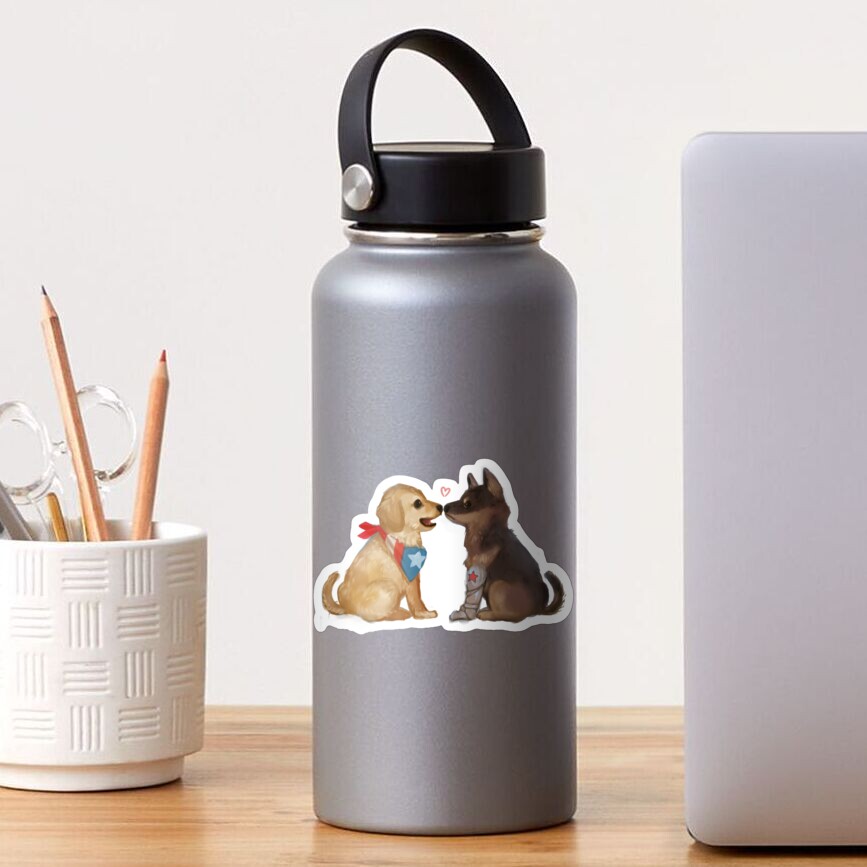 Cap & Bucky Sticker