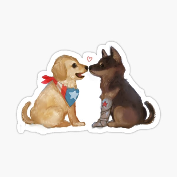 Cap & Bucky Pegatina