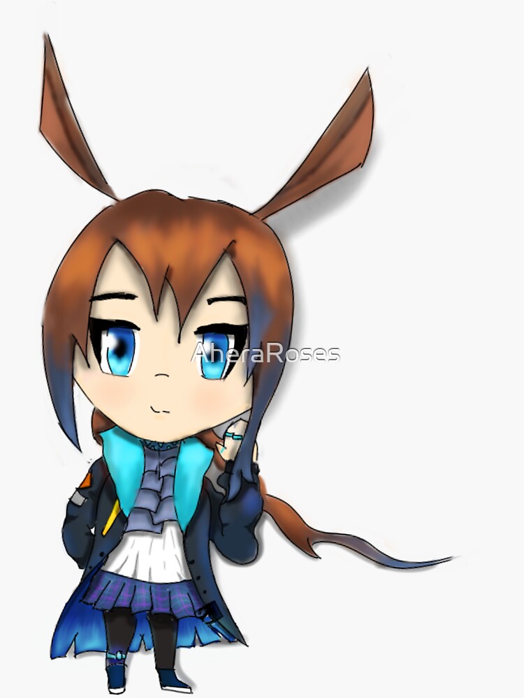 Thumbnail 3 of 3, Sticker, Amiya Arknights! Chibi Version! designed and sold by AheraRoses.